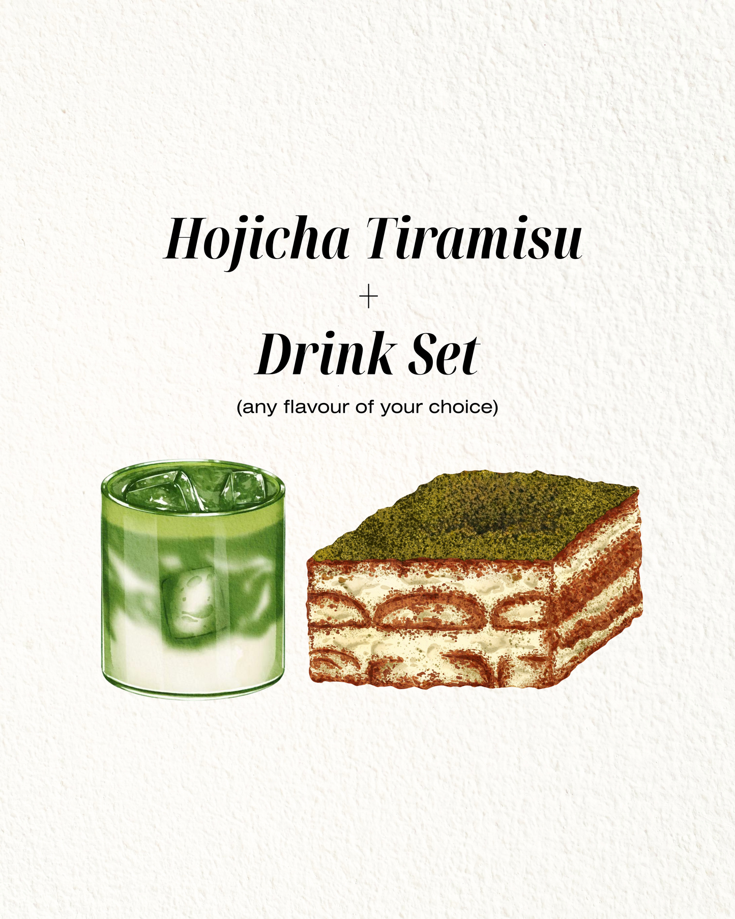 Hojicha Misu + Drink Set