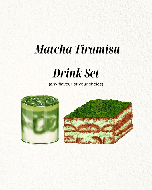 Matcha Misu + Drink Set