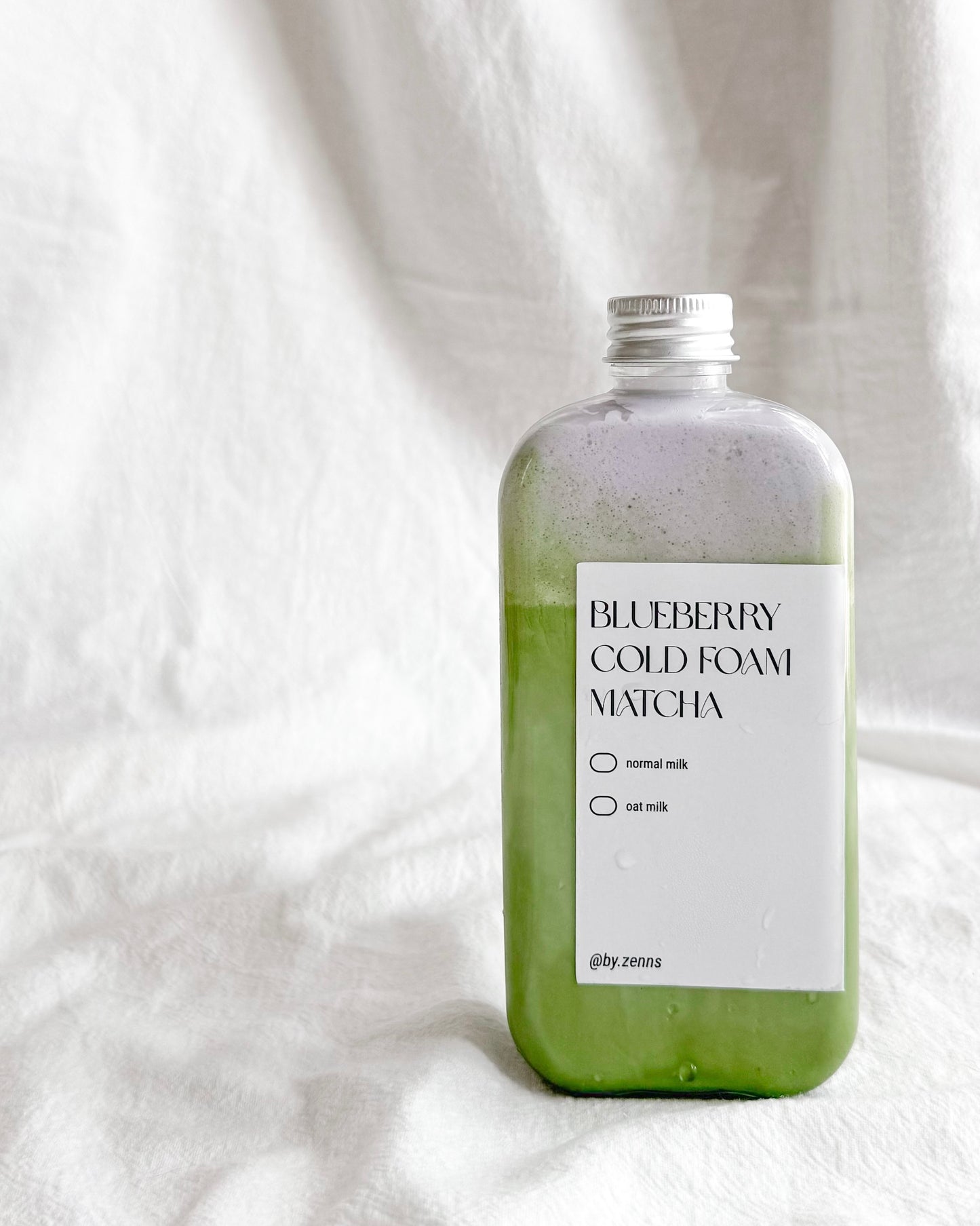 Blueberry Cold Foam Matcha Latte